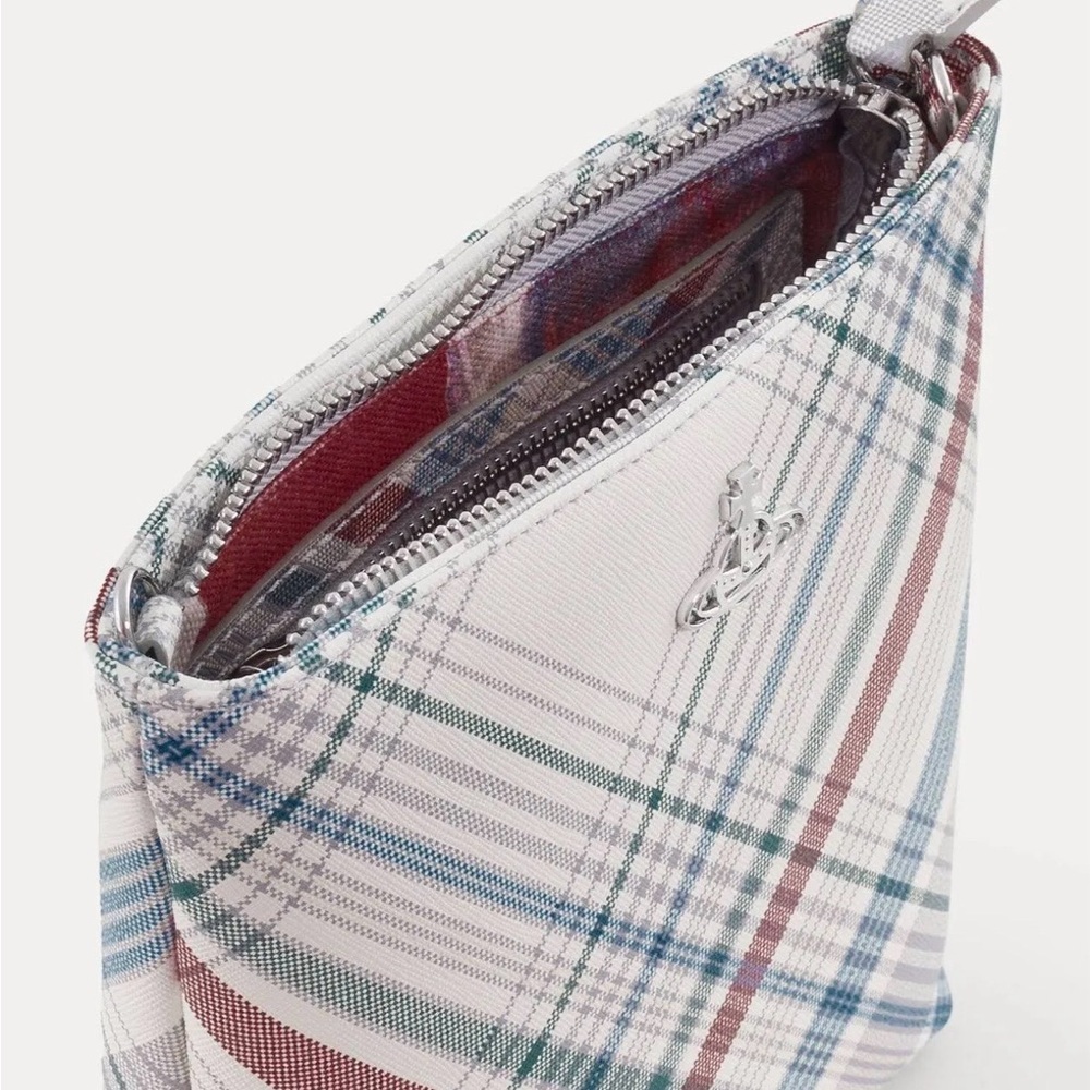 Vivienne Westwood Squire Square Crossbody Madras Tartan Check - Picture 2 of 9
